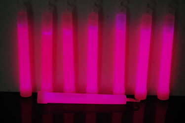 6 inch 15mm Pink Premium Safety Glow Sticks- Single Packs